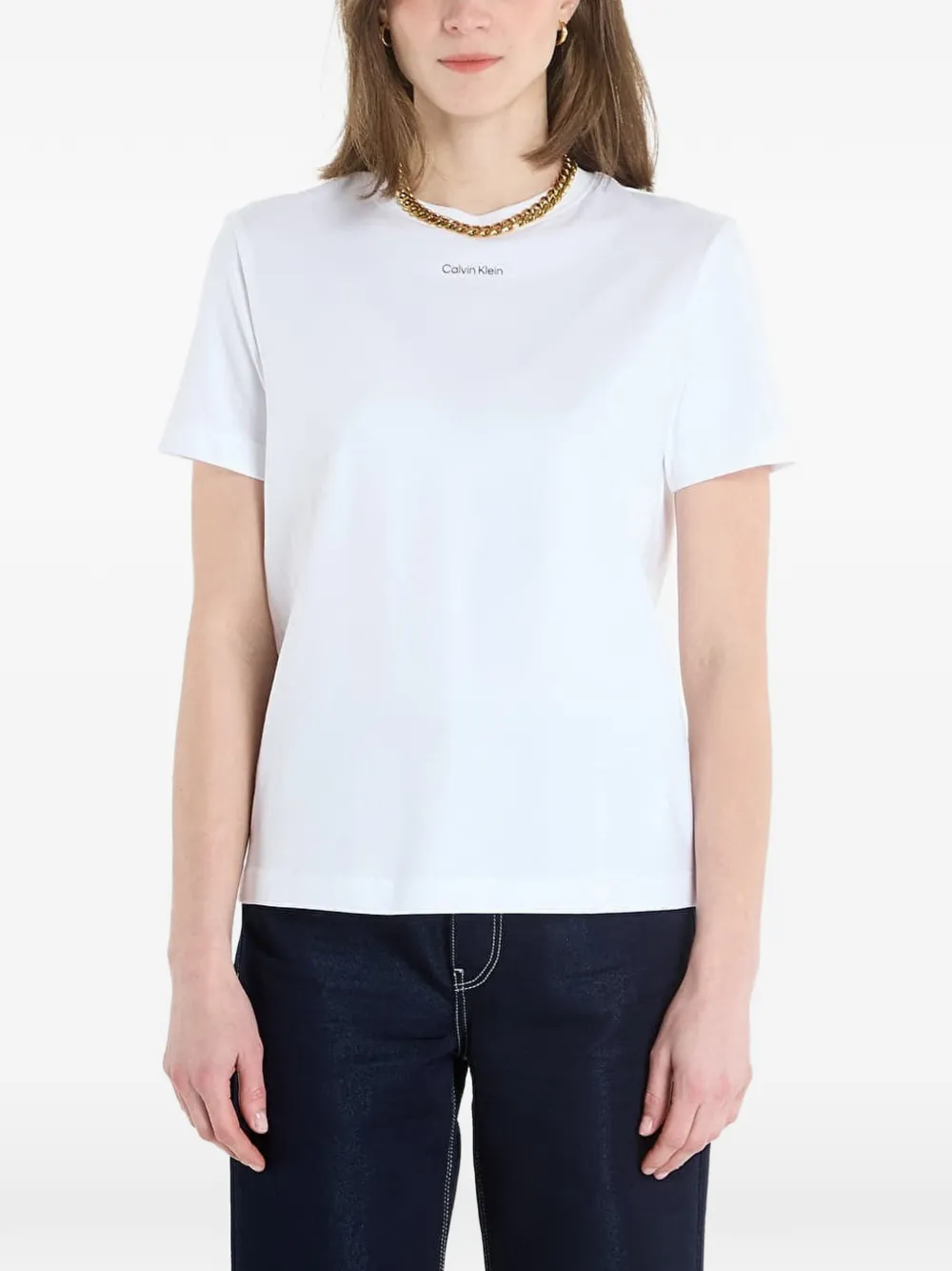 Calvin Klein Classic logo-print cotton T-shirt - Bianco