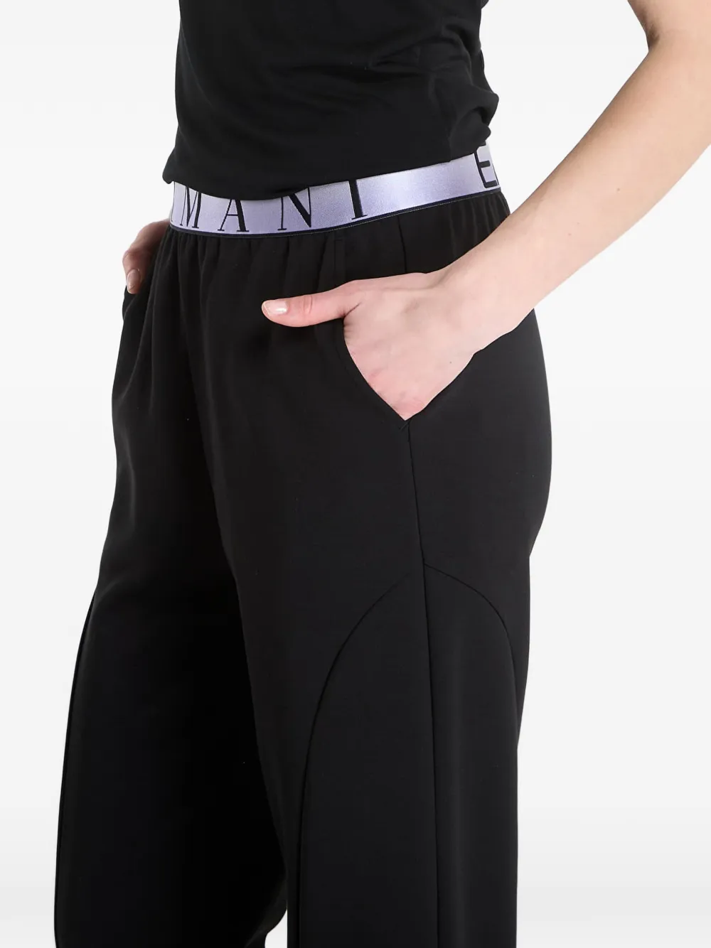 Ea7 Emporio Armani ASV Dynamic Athlete trainingsbroek met logodetail Zwart