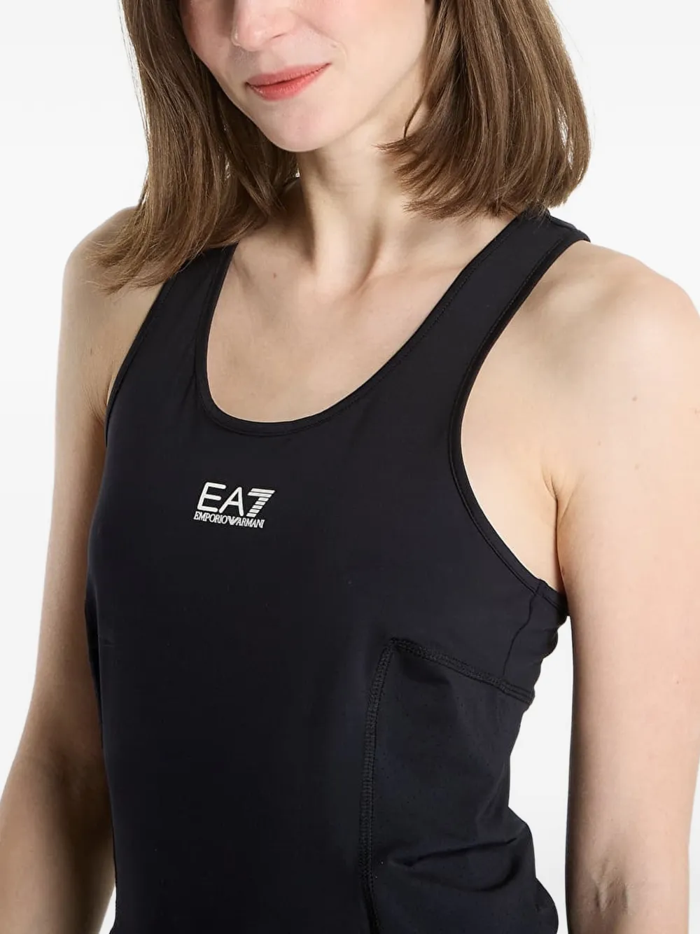 Ea7 Emporio Armani Dynamic tanktop met racerback Zwart