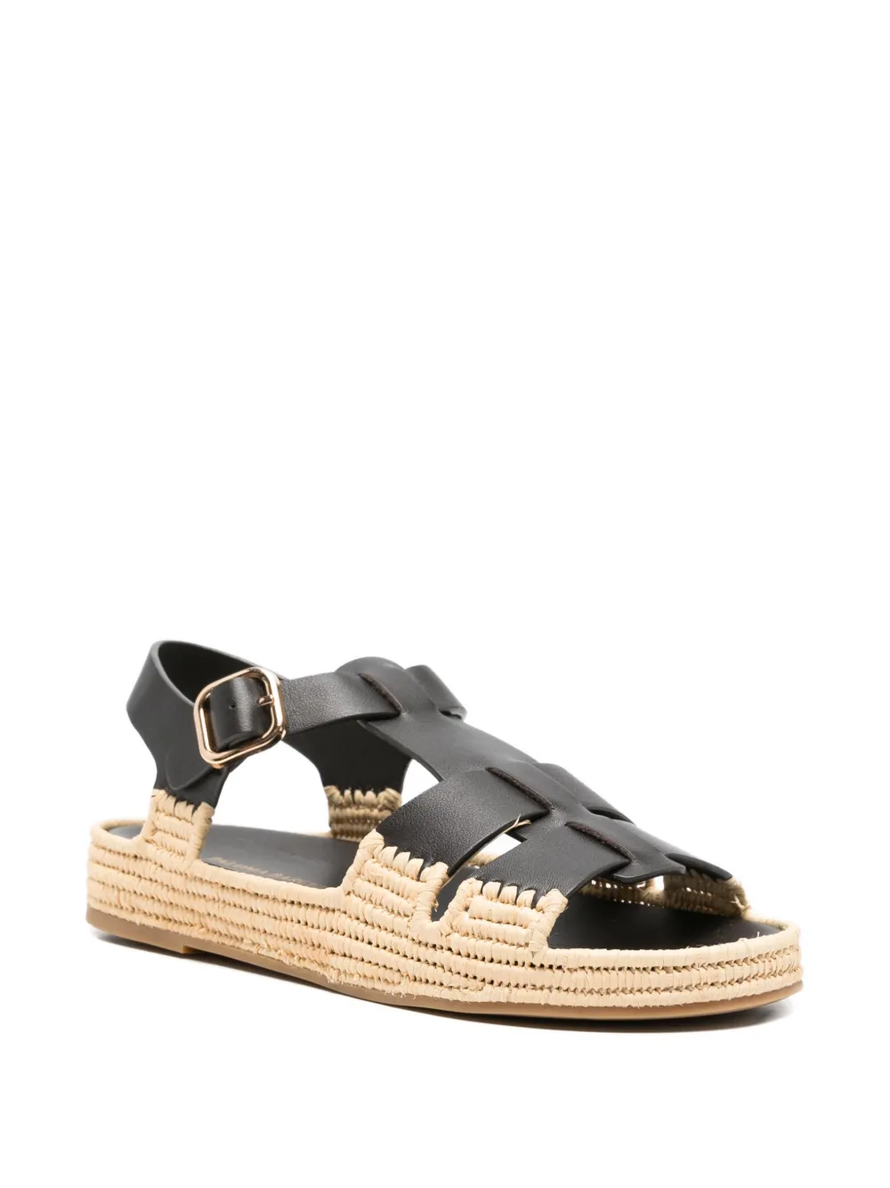 Paloma Barceló Yuka leather sandals Bruin