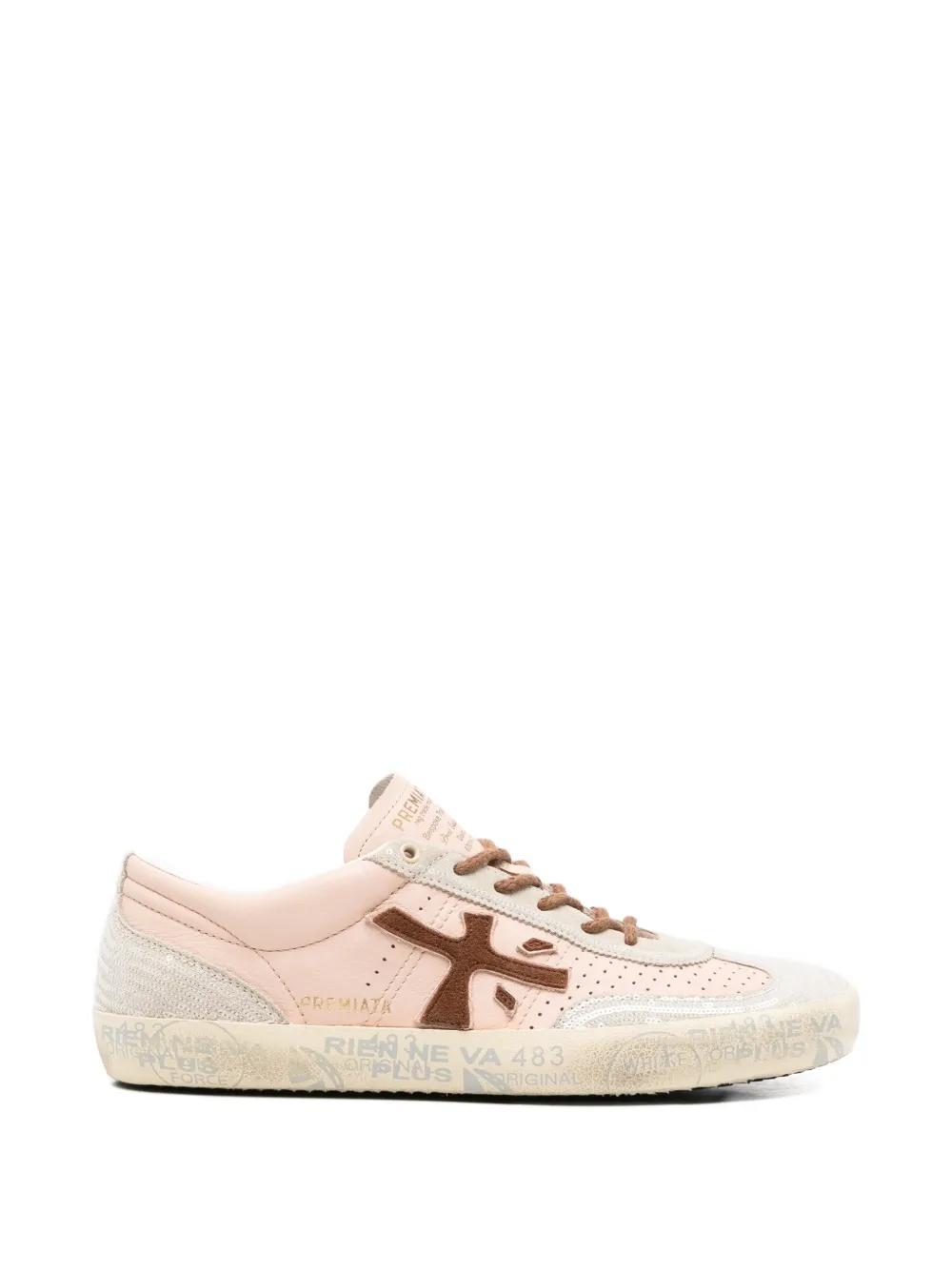 Premiata Davidd sequin-embellished sneakers Roze