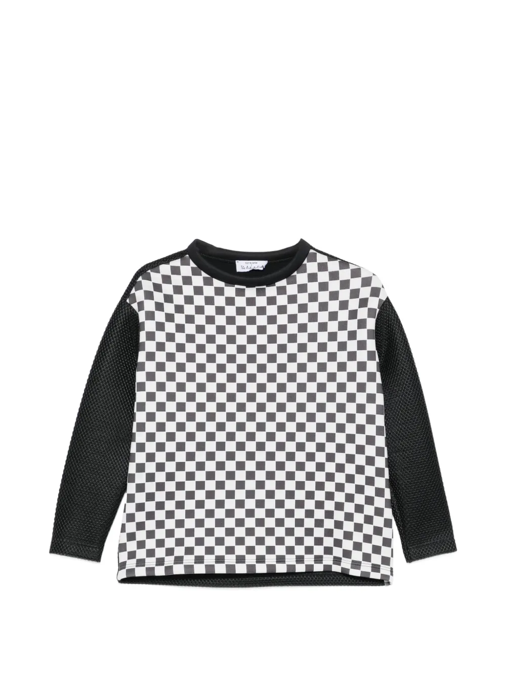 The Artistylist checkerboard-print panelled sweatshirt - Nero