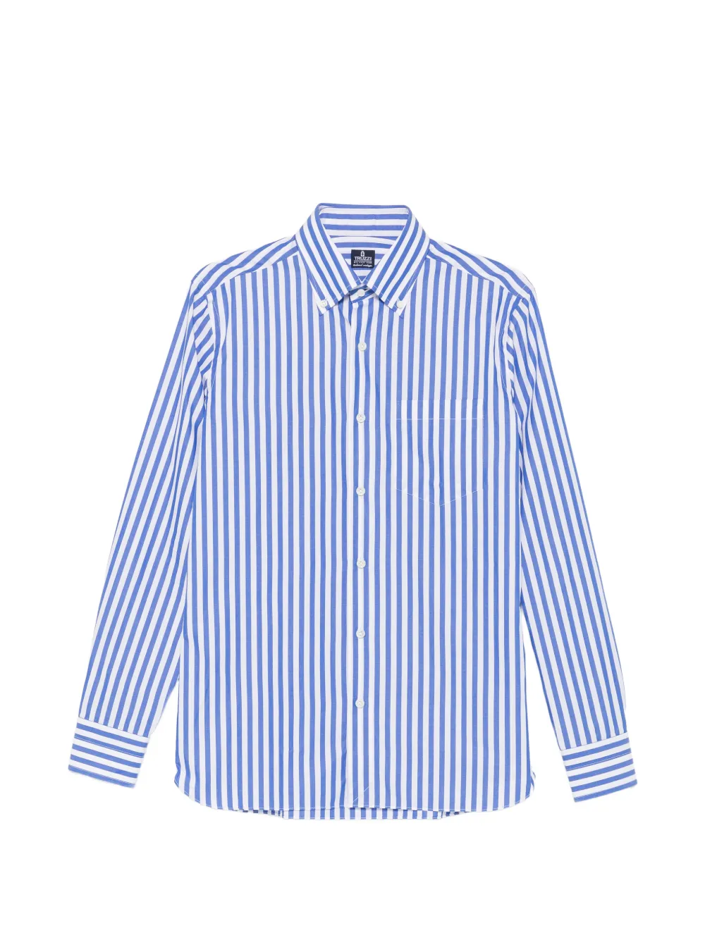 Truzzi vertical-stripe button-down shirt - Blu