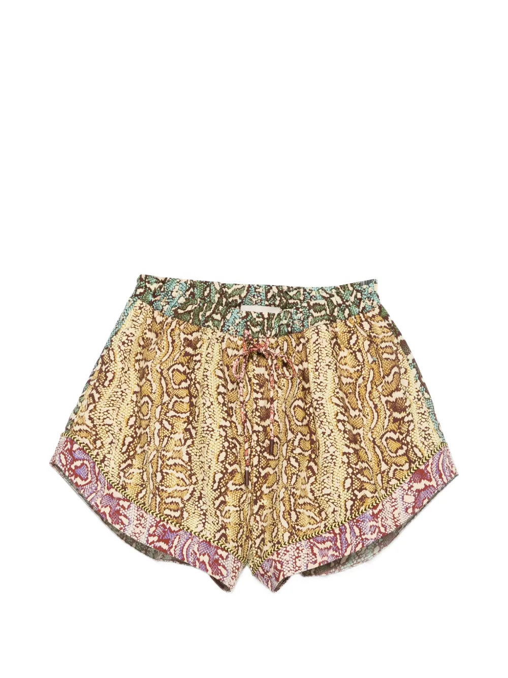 ALEMAIS Varna snake-print shorts - Giallo