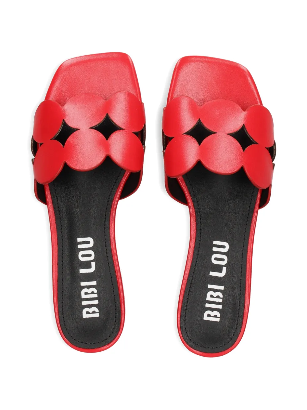 Bibi Lou Onami cut-out leather sandals Rood