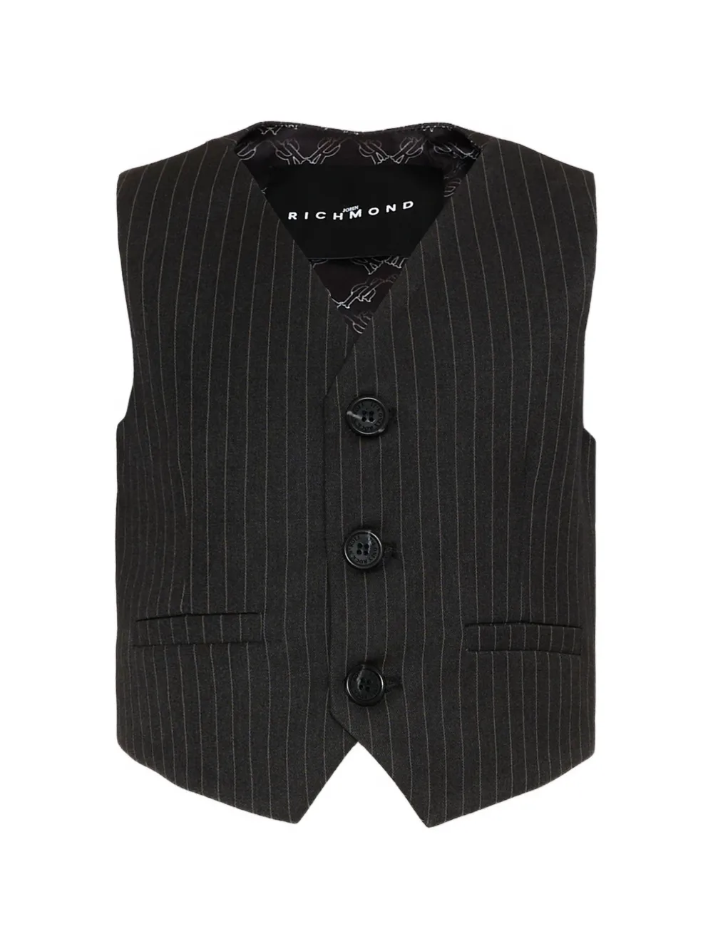 John Richmond Junior pinstripe waistcoat - Grau