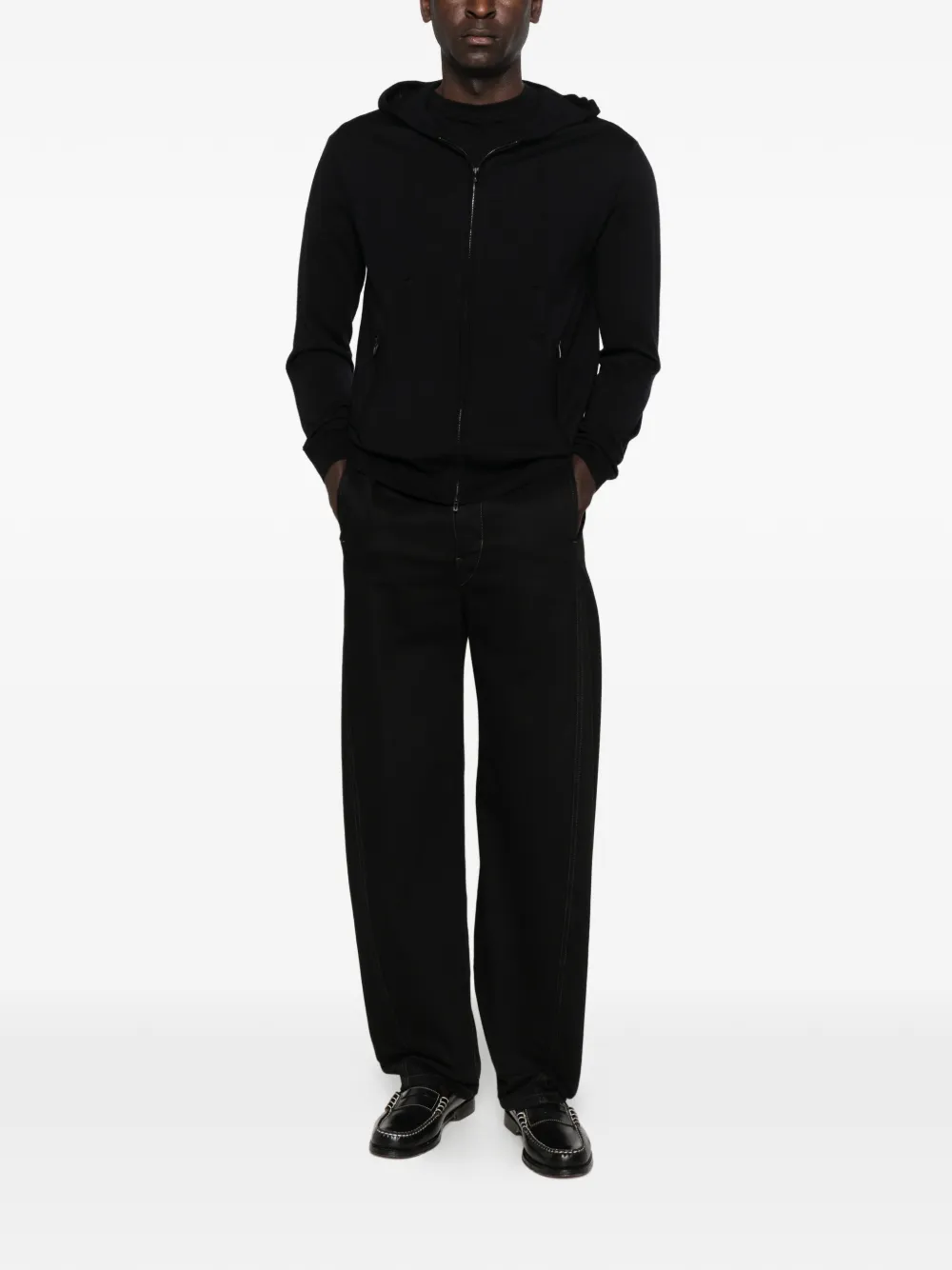 Emporio Armani Trui met rits Zwart