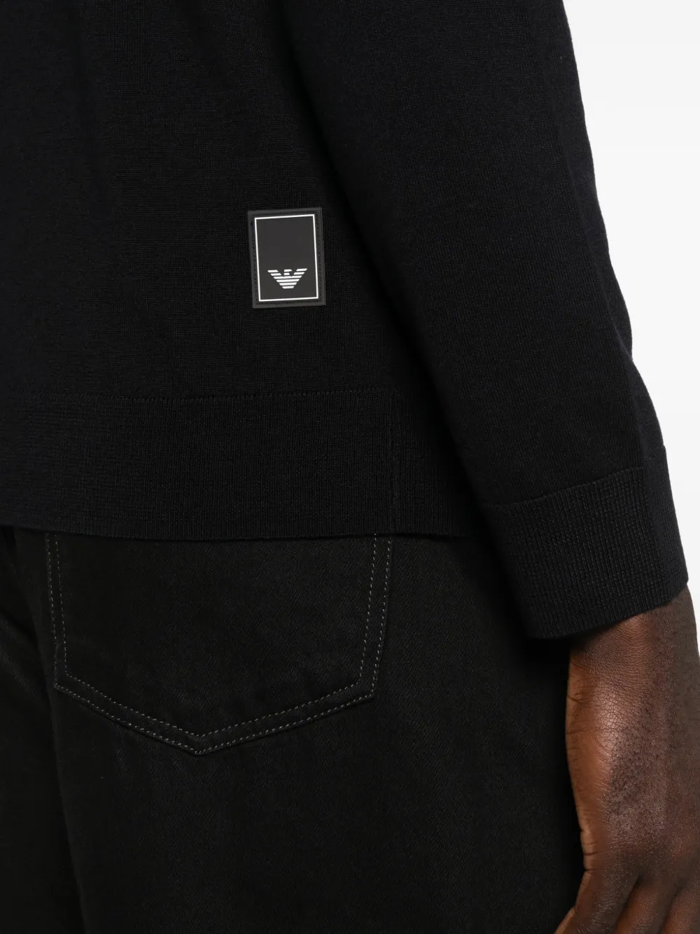 Emporio Armani Trui met rits Zwart