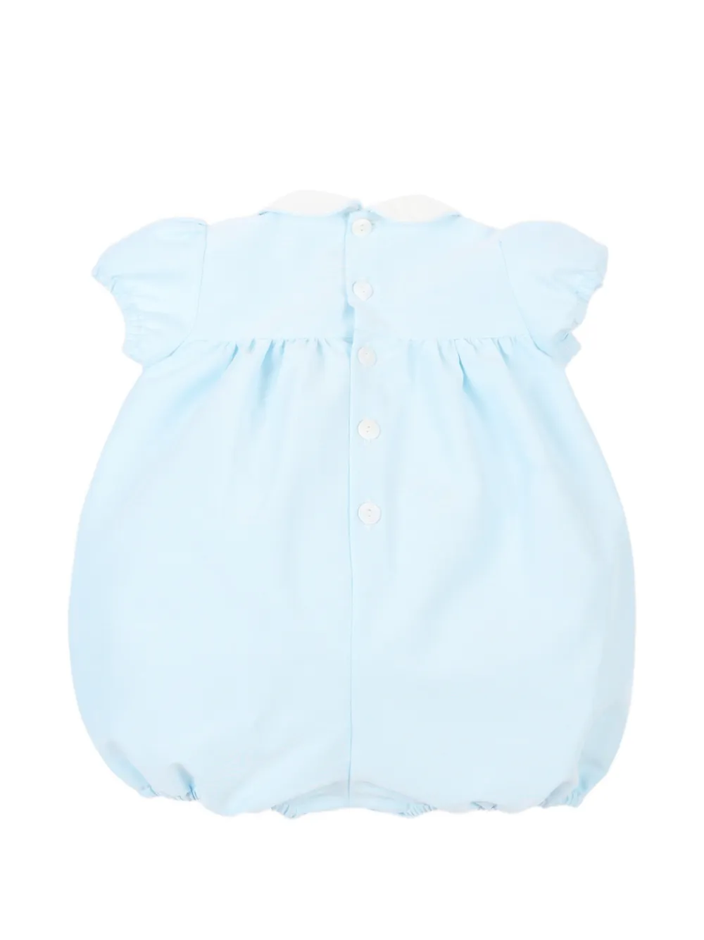 Little Bear Romper met Peter Pan kraag en geplooid detail Blauw