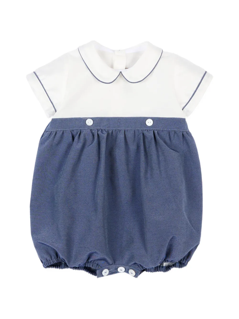 Little Bear peter pan collar rompers - Blu