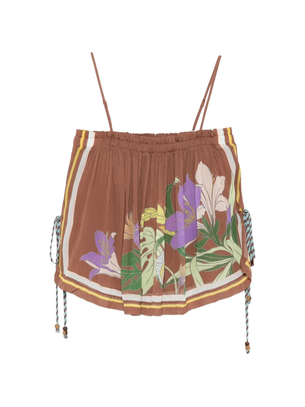 ALEMAIS Alfie floral-print top - Marrone