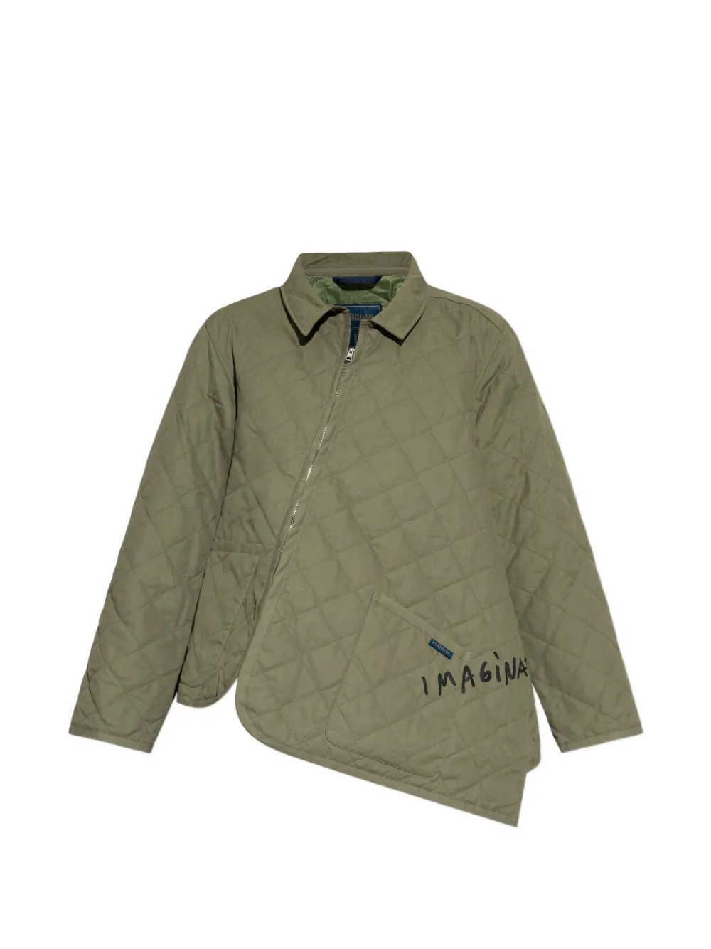 Comme Des Garçons Shirt quilted asymmetric jacket - Verde