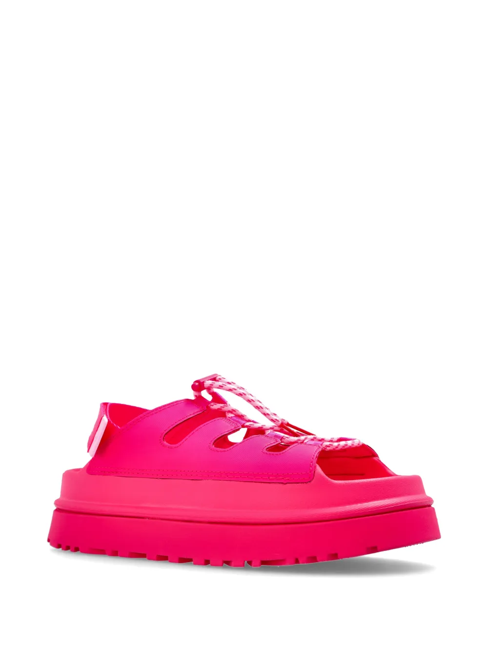 UGG GoldenGlow lace-up platform mules Roze