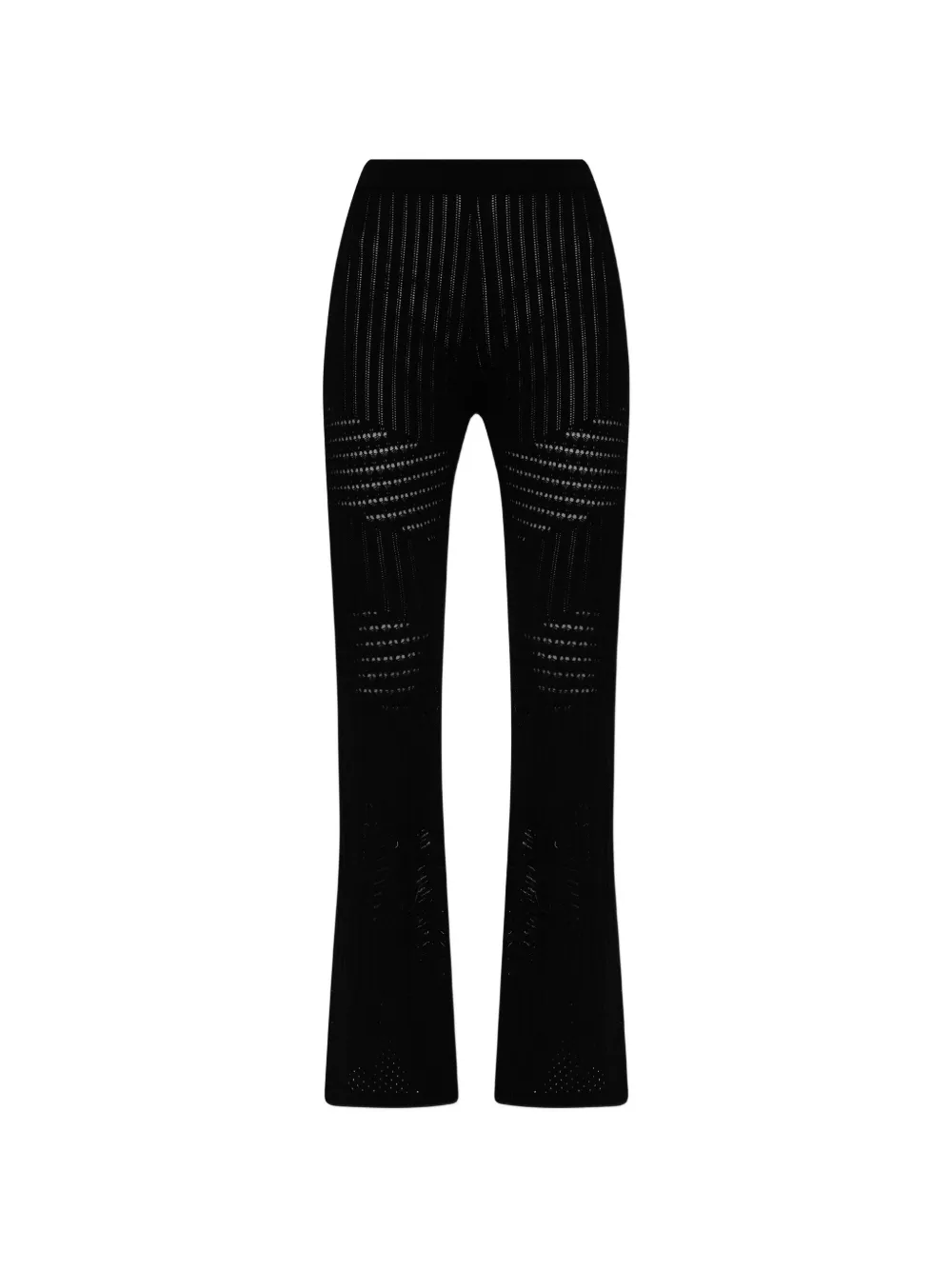 Akep Open-knit Flared Trousers In Multi