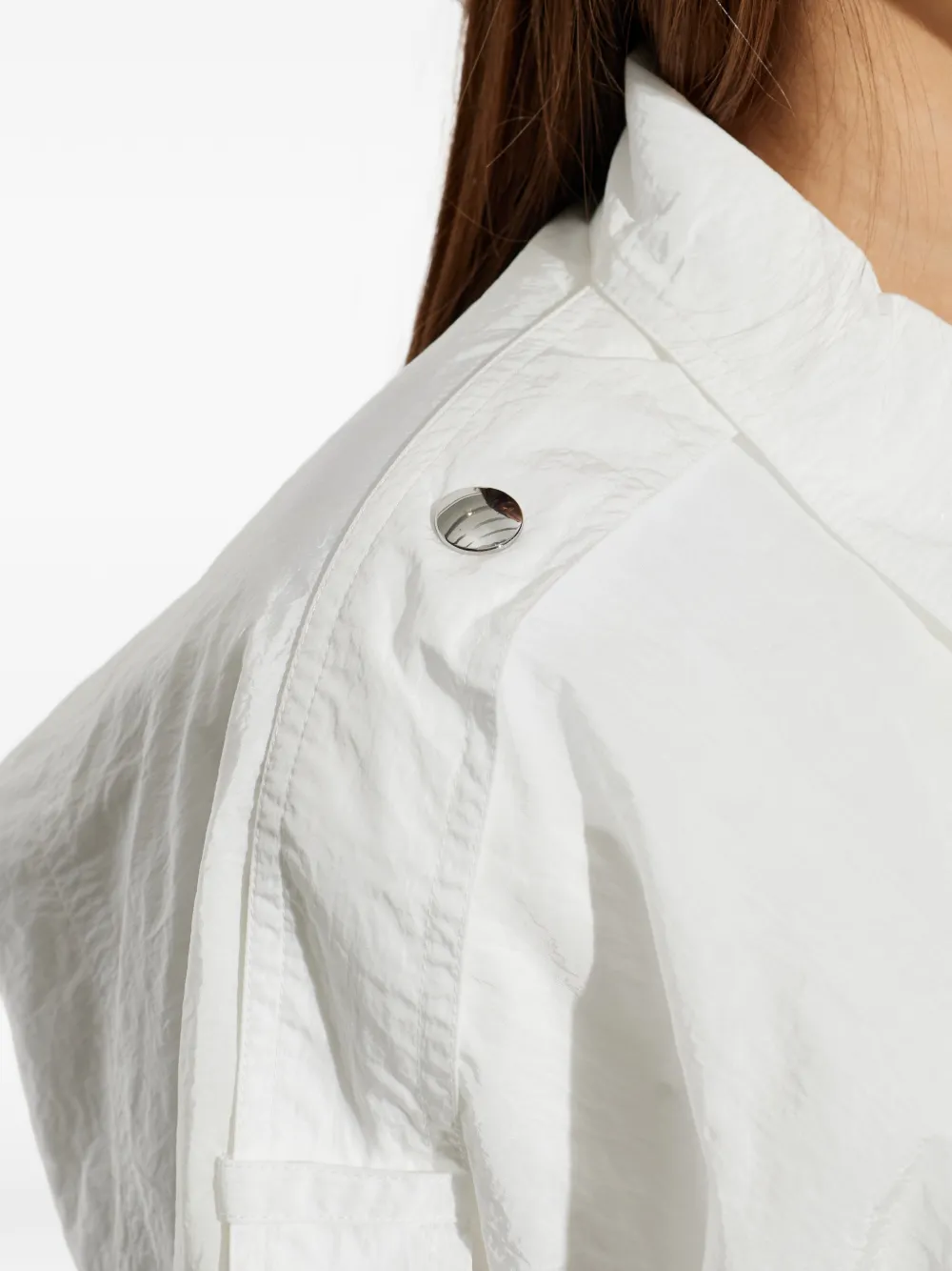 IRO Wouna jack met gedraaide taille en epauletten Wit