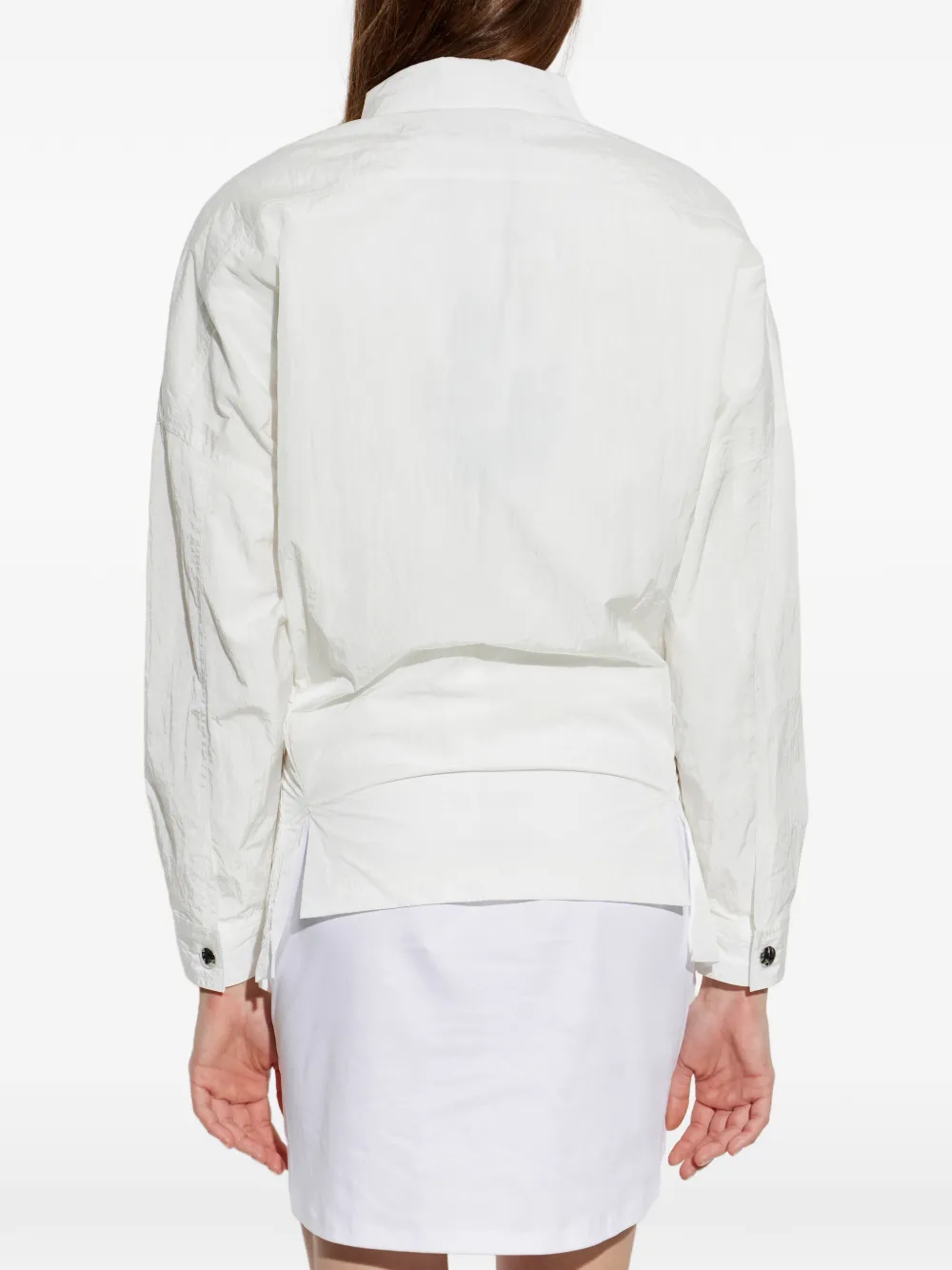 IRO Wouna jack met gedraaide taille en epauletten Wit