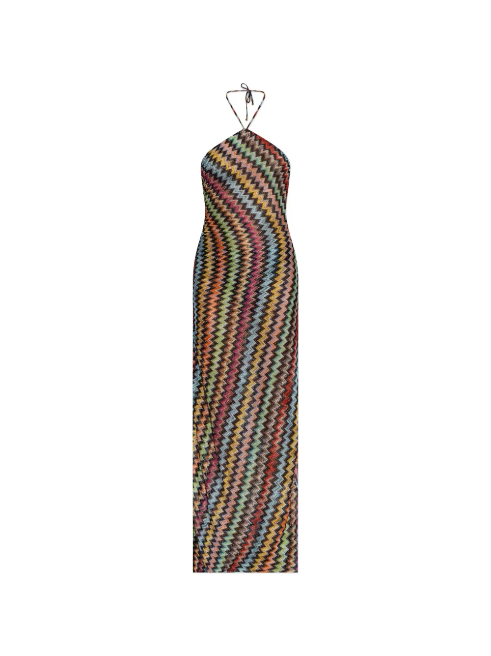 Missoni zigzag-knit halterneck dress - Multicolour