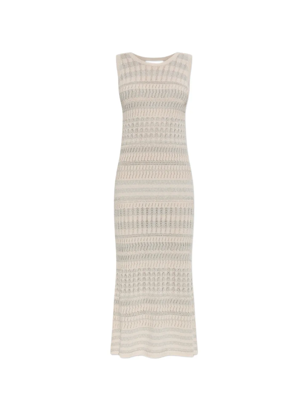 Akep open-knit striped dress - Toni neutri
