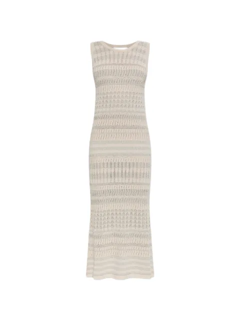 Akep open-knit striped dress