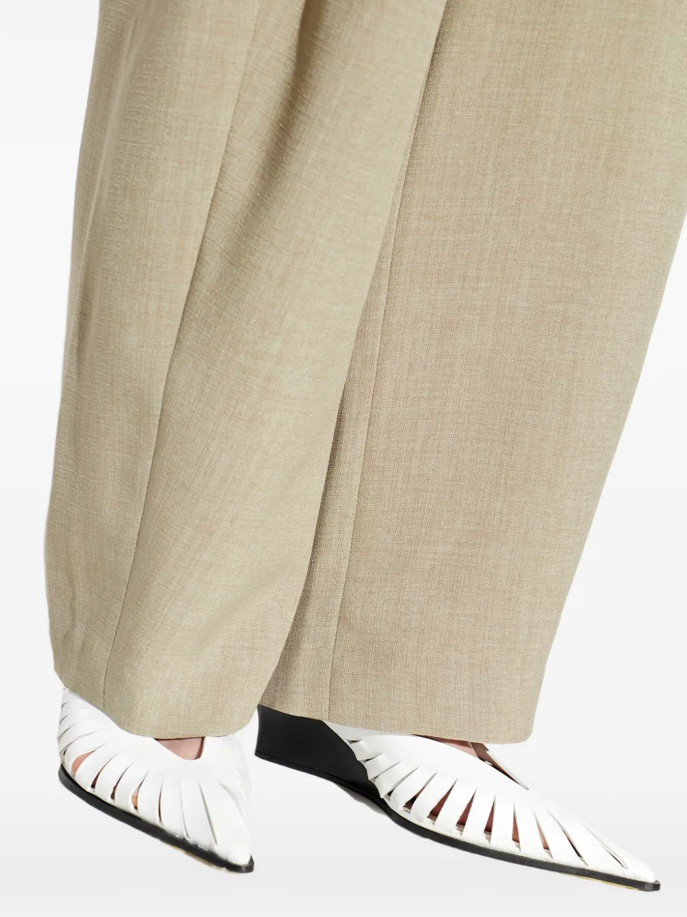 IRO FAUVE LOW CUT leather mules Wit