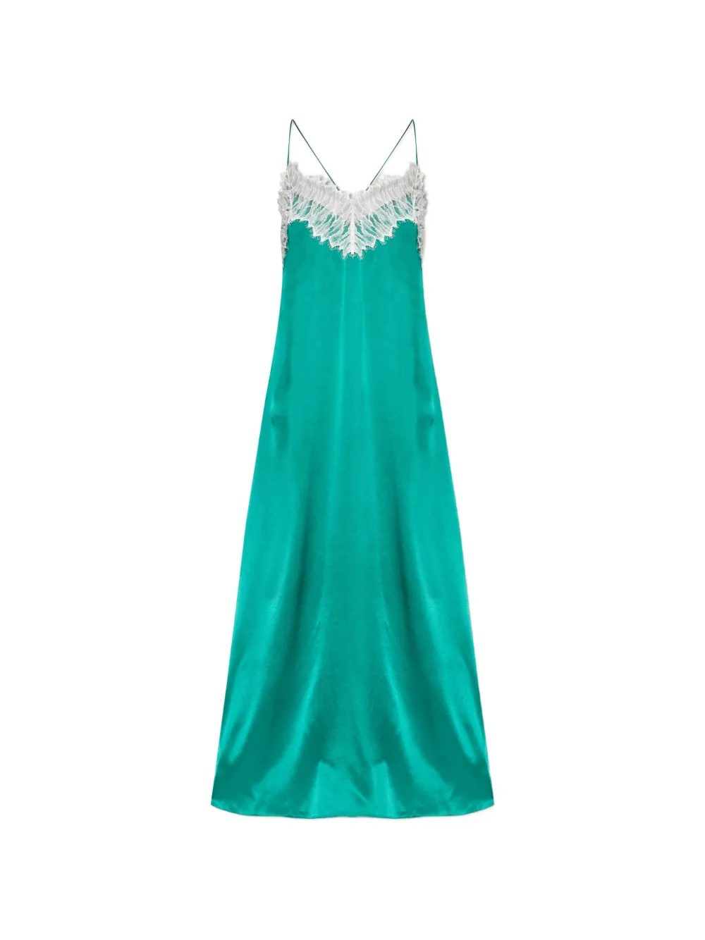 IRO lace-trimmed silk dress - Verde