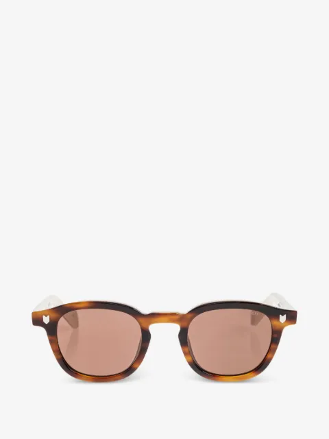Maison Kitsuné lunettes de soleil rondes à effet écailles de tortue