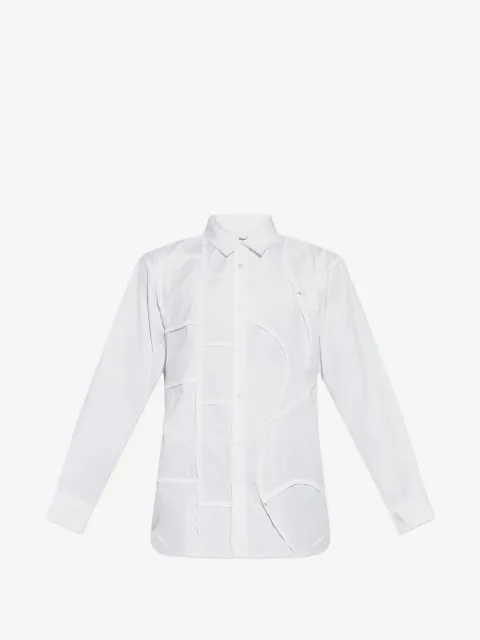 Comme Des Garçons Shirt patchwork raw-edge shirt