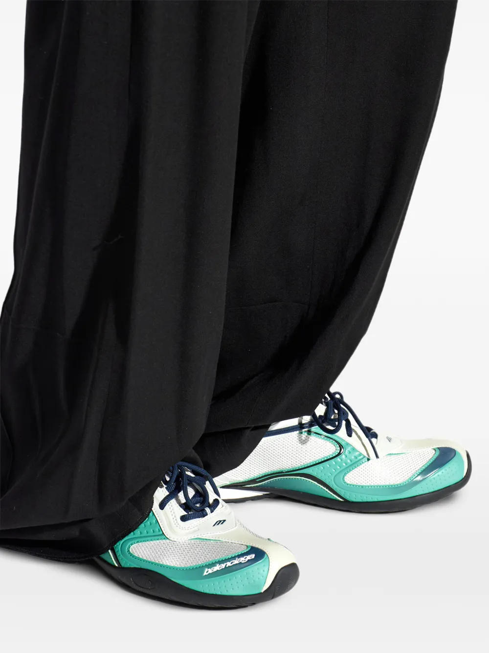 Balenciaga Radar sneakers met mesh vlakken Wit
