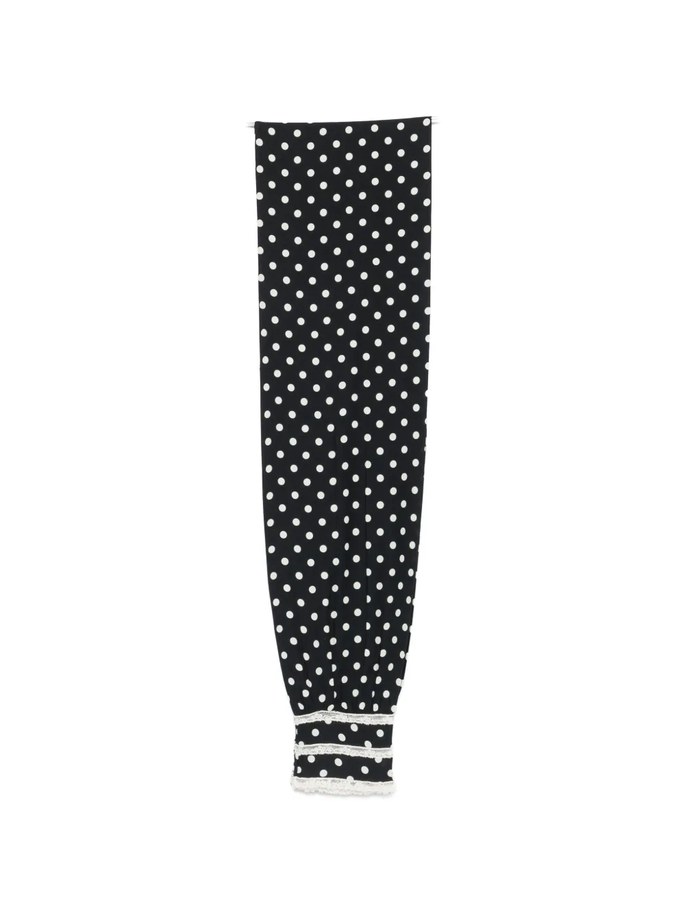 Nº21 polka-dot lace-trimmed scarf - Nero