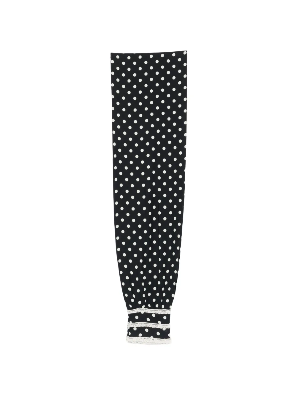 Nº21 polka-dot lace-trimmed scarf - Nero