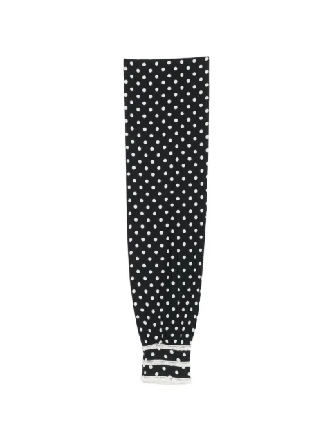 Nº21 polka-dot lace-trimmed scarf