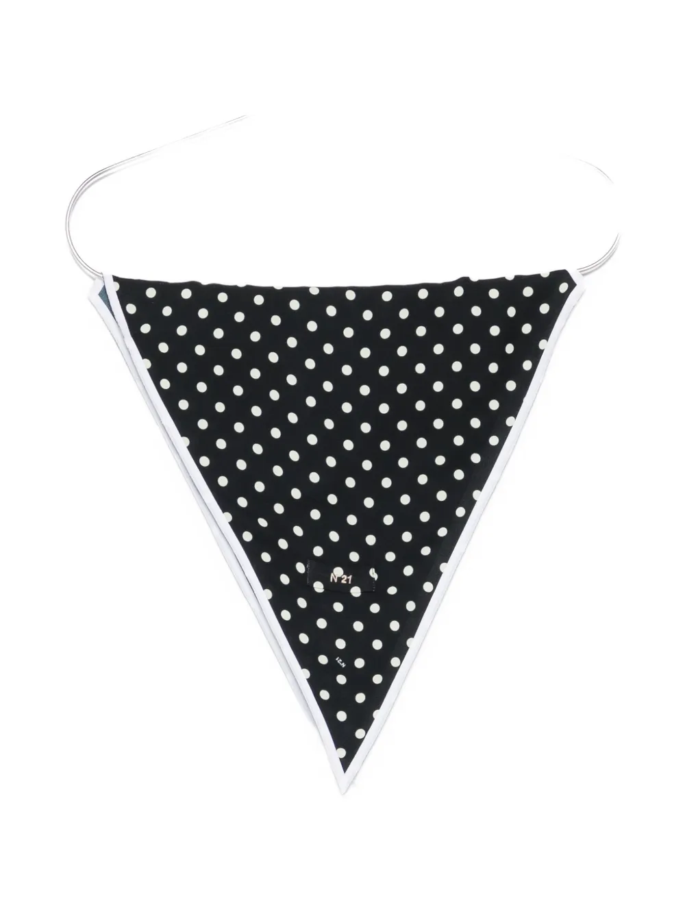Nº21 polka-dot-print scarf - Nero