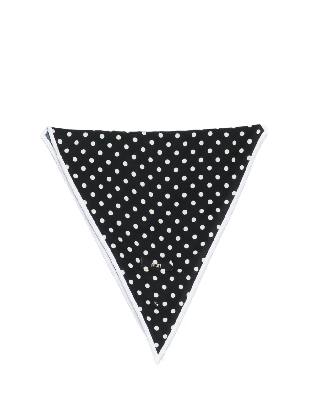 Nº21 polka-dot-print scarf - Nero