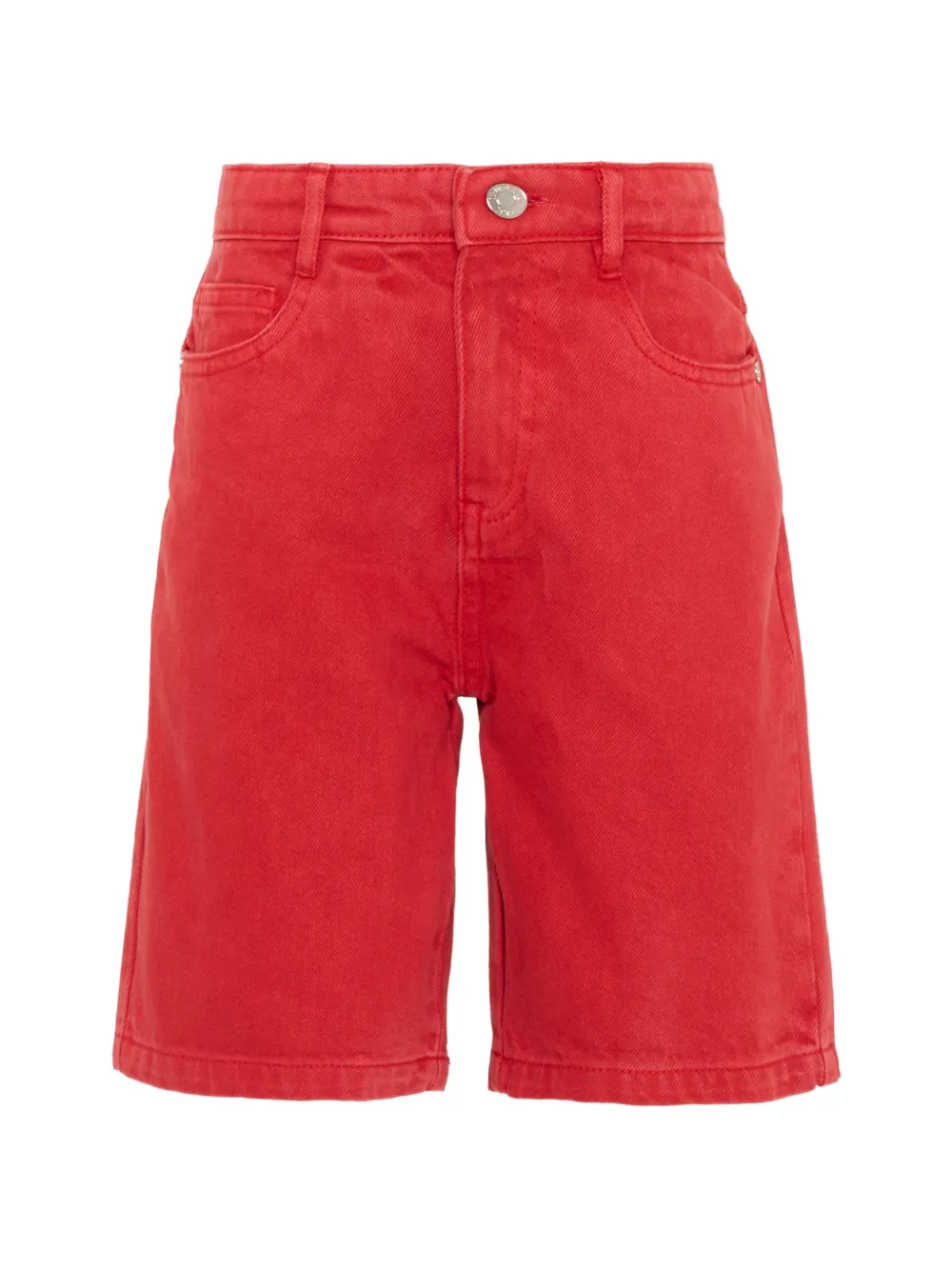 TRUSSARDI JUNIOR logo-patch cotton shorts - Rosso