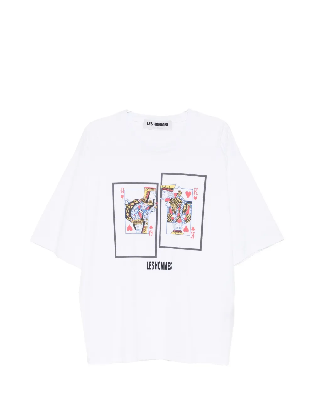Les Hommes Printed T-shirt In White
