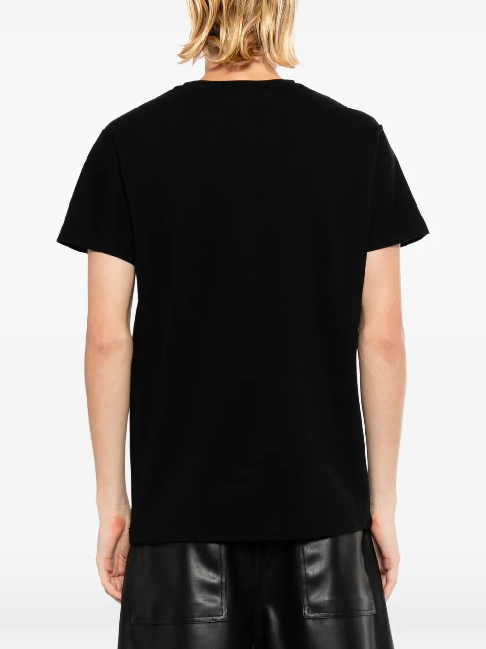 LES HOMMES T-shirt met print Zwart