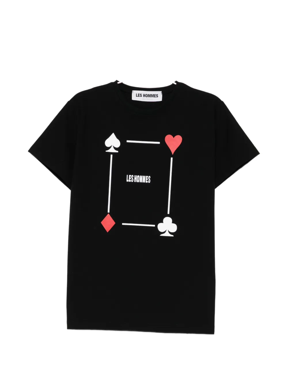 Les Hommes Printed T-shirt In Black