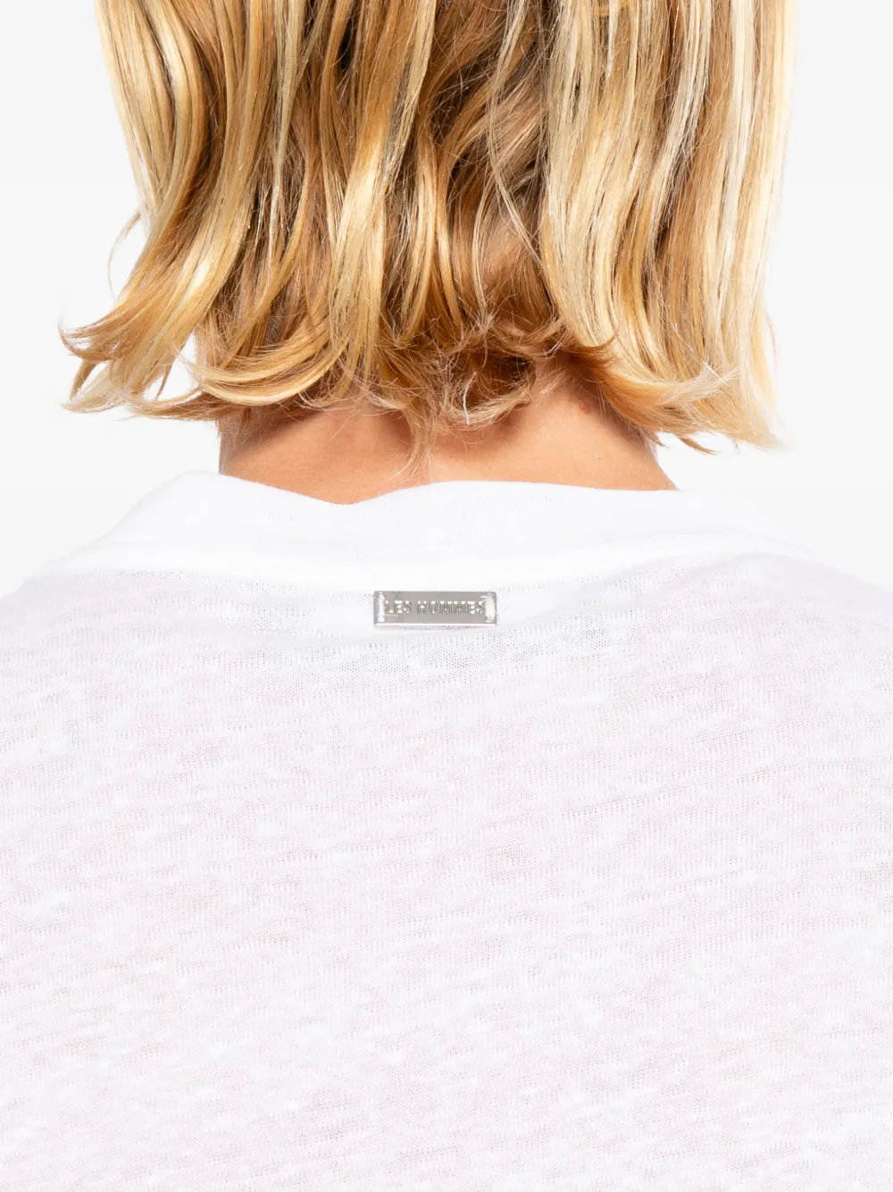 LES HOMMES Linnen T-shirt Wit