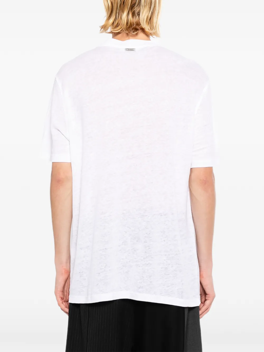 LES HOMMES Linnen T-shirt Wit