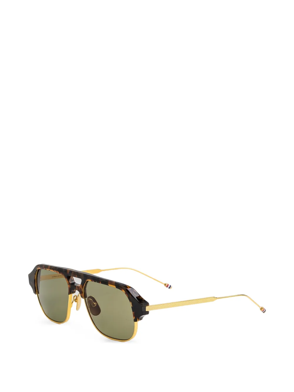 Thom Browne Eyewear Zonnebril met piloten montuur Bruin