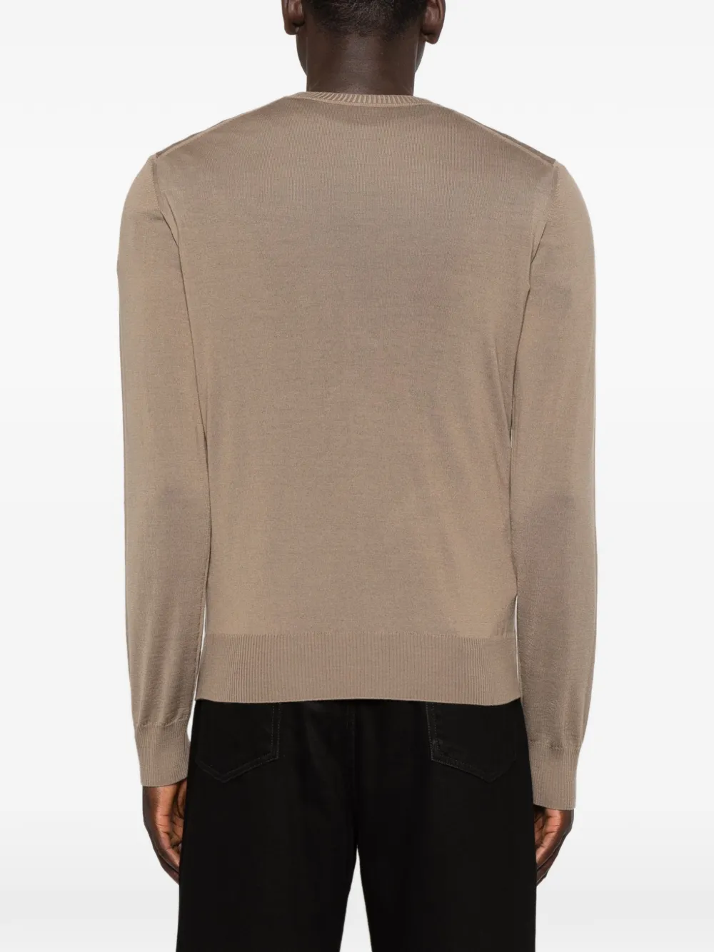 Emporio Armani Button-up vest met V-hals Beige