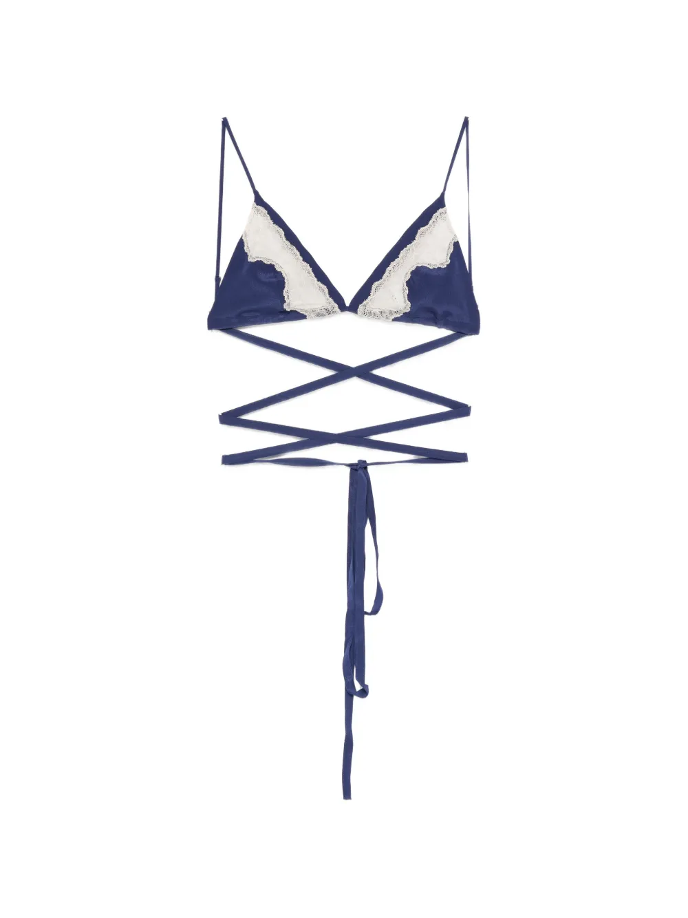 Jejia Anna lace-trim bra - Blu