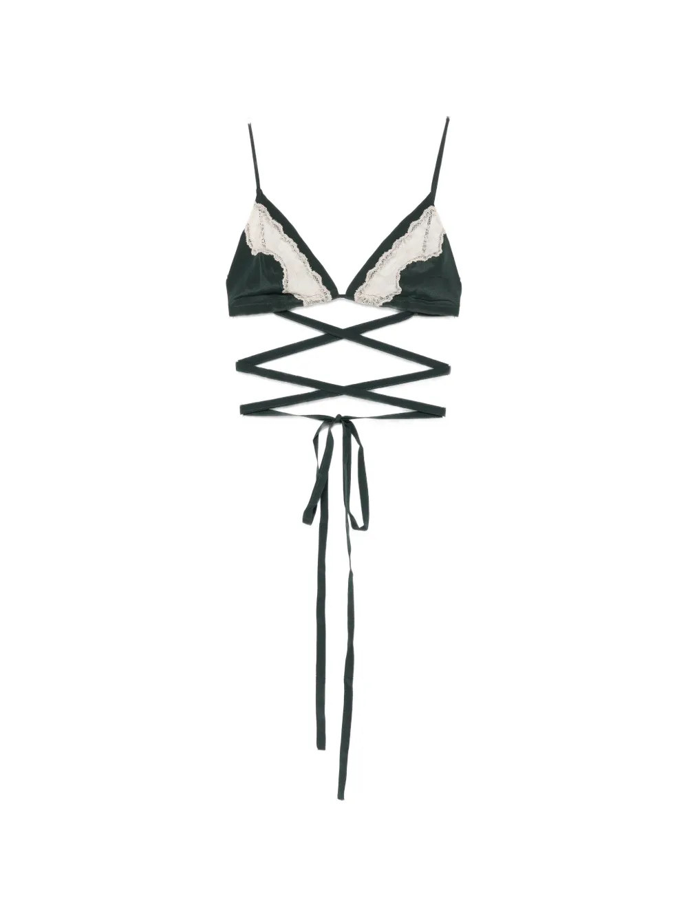 Jejia Anna lace-trim bra - Verde