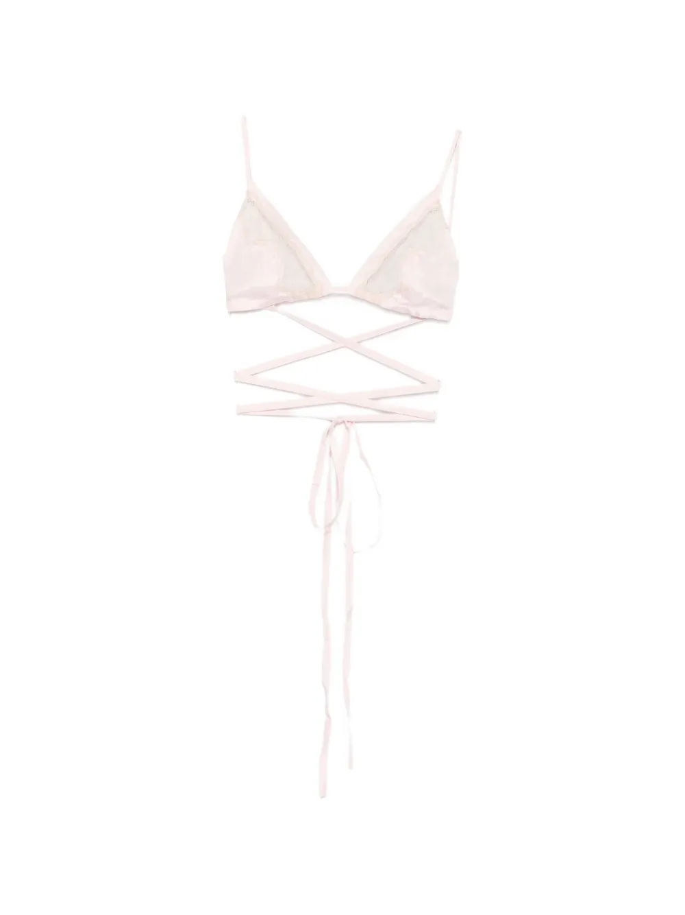 Jejia Anna lace-panel bra - Rosa