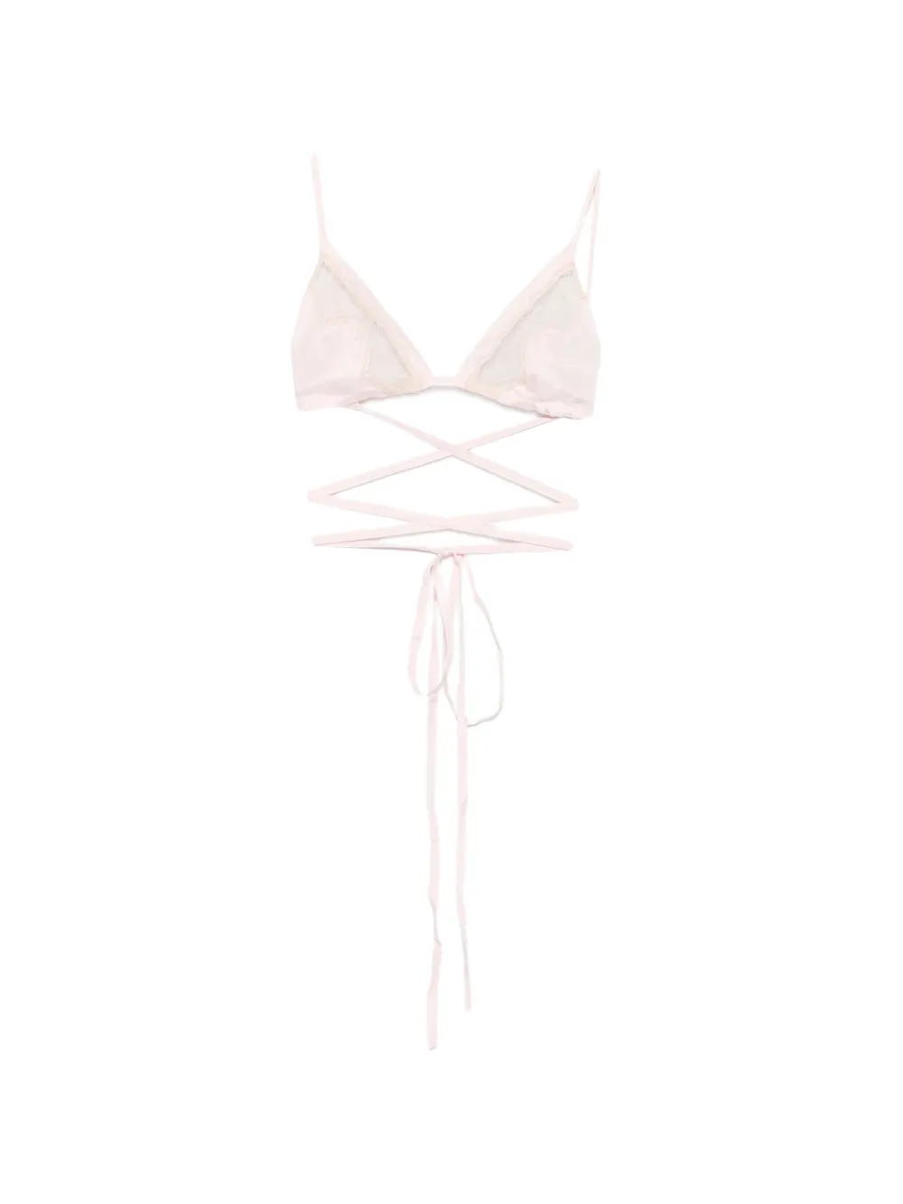 Jejia Anna lace-panel bra - Rosa