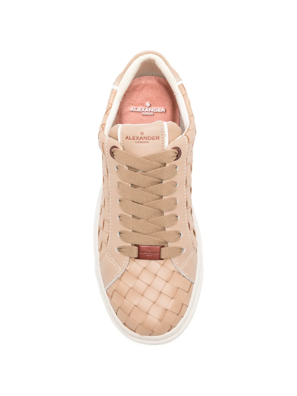 Alexander Smith Leren sneakers Beige