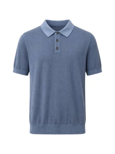 MASQ short-sleeve knitted polo shirt