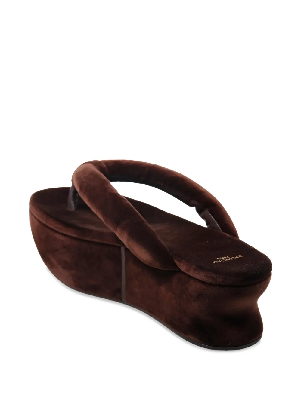 Balenciaga velvet-effect platform sandals Bruin