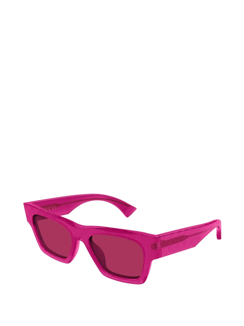Gucci Eyewear Zonnebril met rechthoekig montuur en GG-monogram Roze