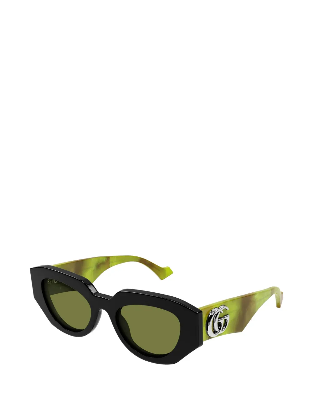 Gucci Eyewear Zonnebril met geometrisch montuur Zwart